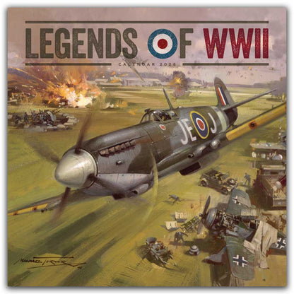Legends of WWII Wall Calendar 2026