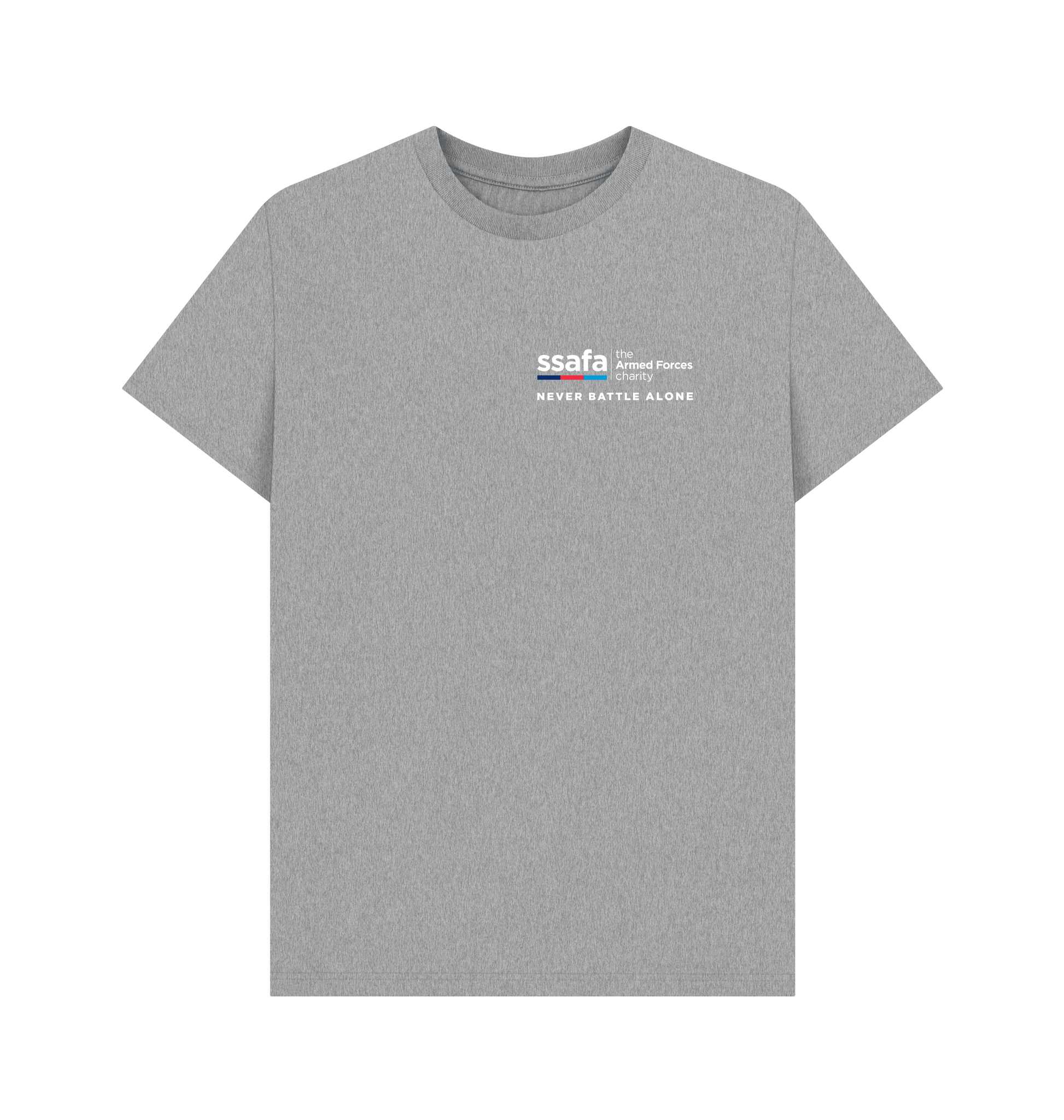 Athletic Grey Printed T-shirt Front