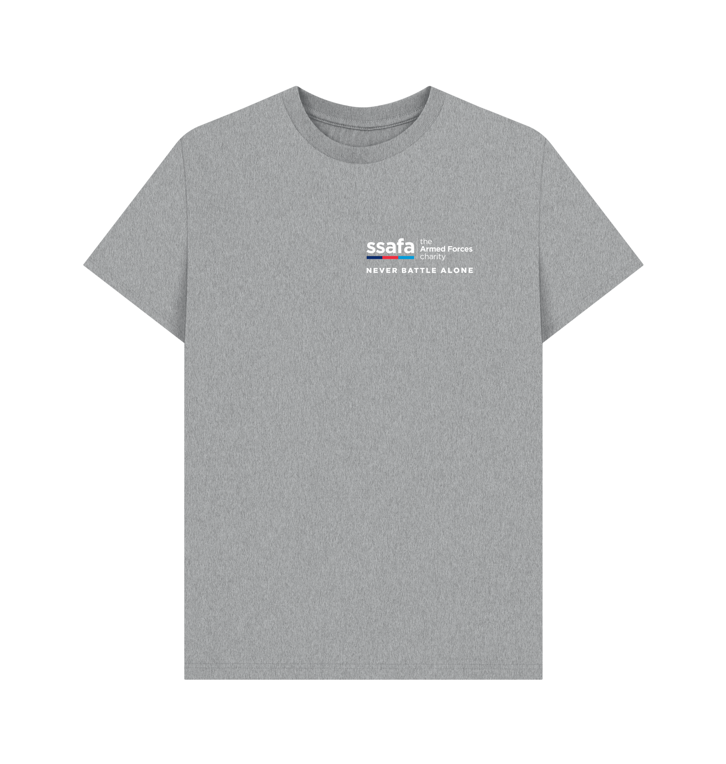 Athletic Grey Printed T-shirt Front
