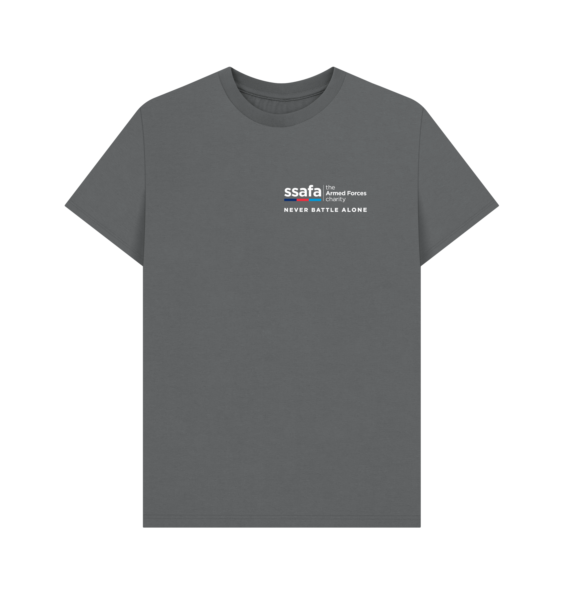 Slate Grey Printed T-shirt Front