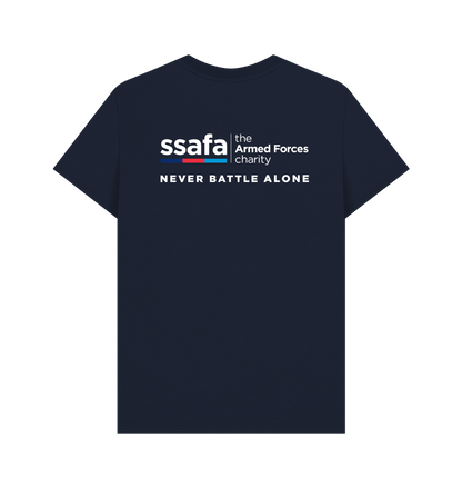 Navy Blue Printed T-shirt Back