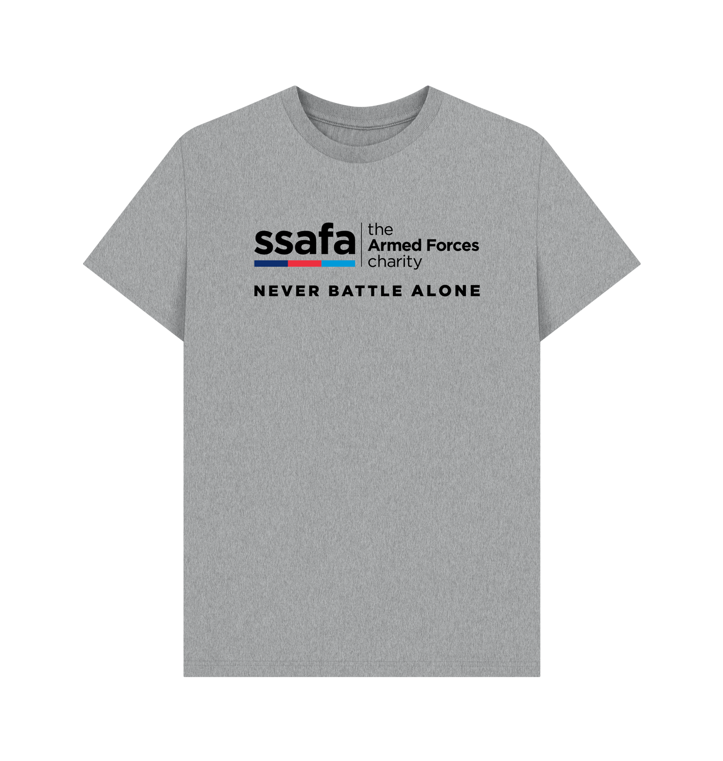 Athletic Grey Printed T-shirt Front