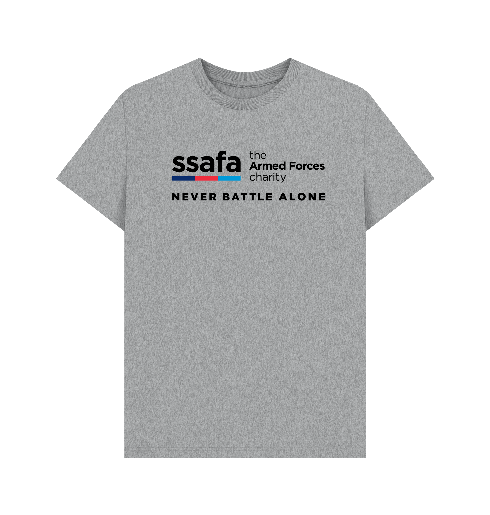 Athletic Grey Printed T-shirt Front