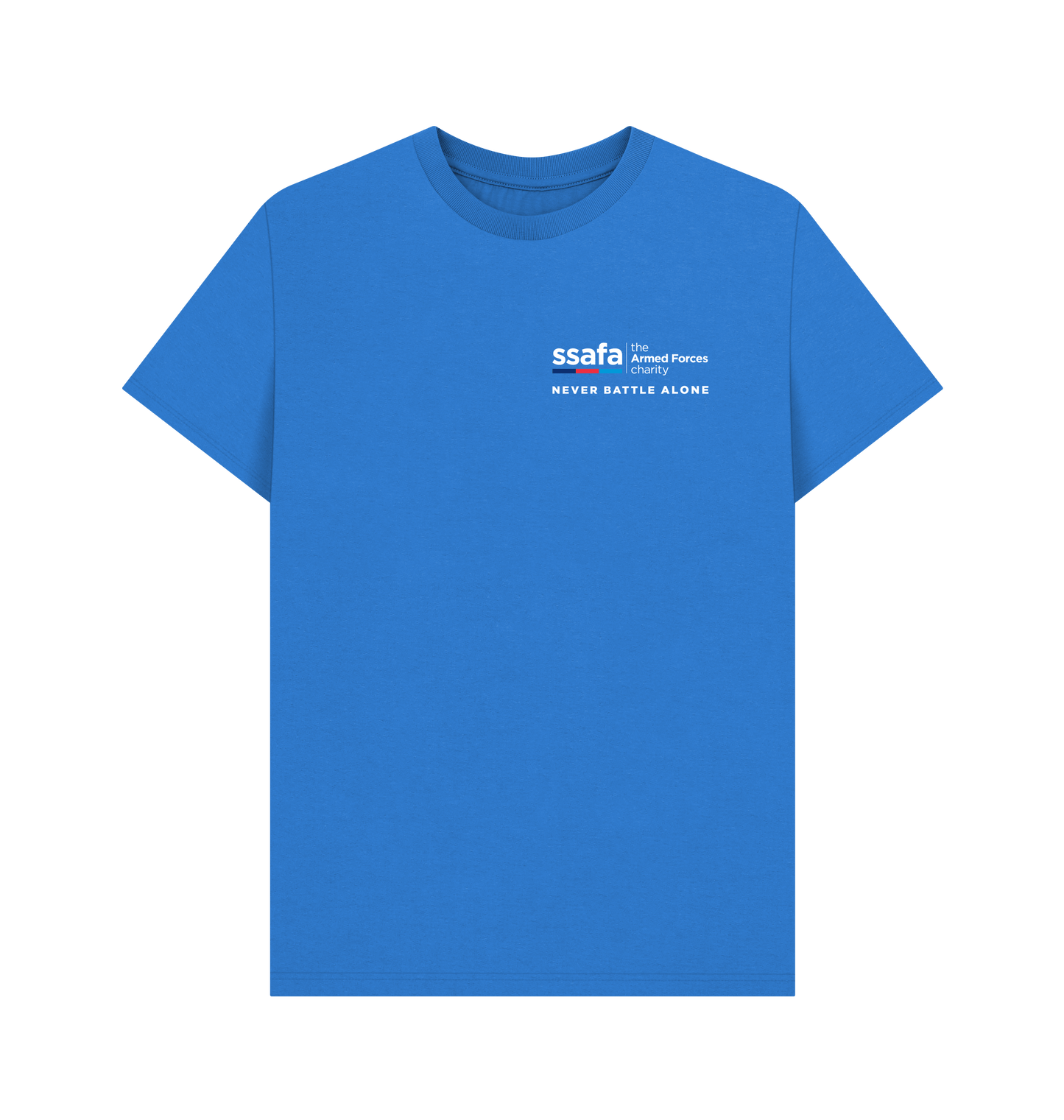 Bright Blue Printed T-shirt Front
