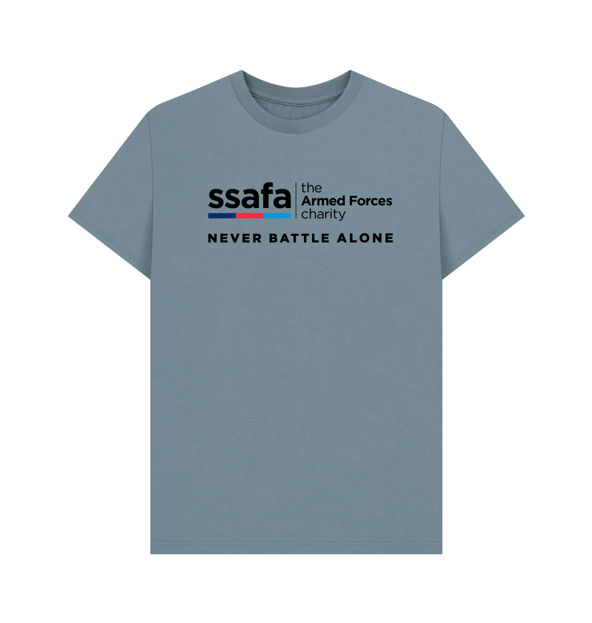 Stone Blue Printed T-shirt Front