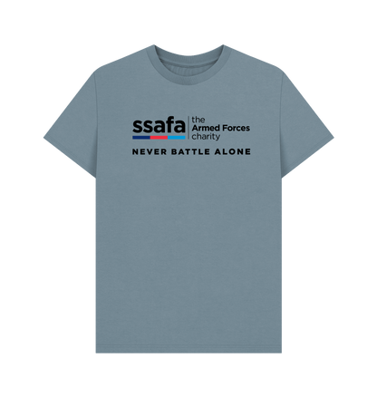 Stone Blue Printed T-shirt Front